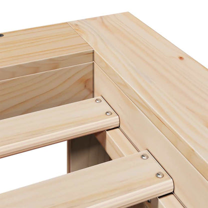 Bed Frame without Mattress 140x200 cm Solid Wood Pine