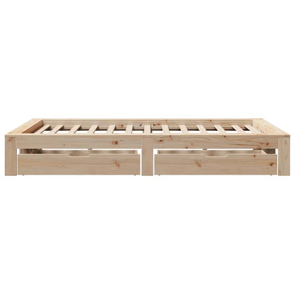Bed Frame without Mattress 120x190 cm Small Double Solid Wood Pine