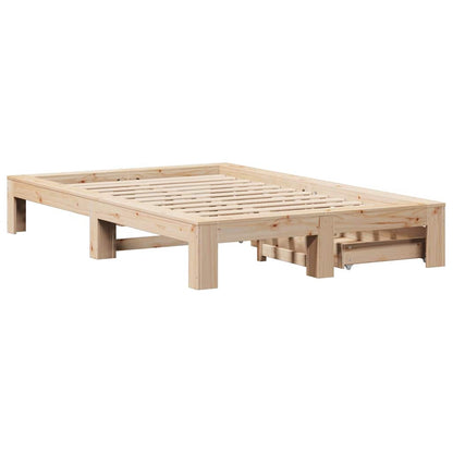 Bed Frame without Mattress 120x190 cm Small Double Solid Wood Pine