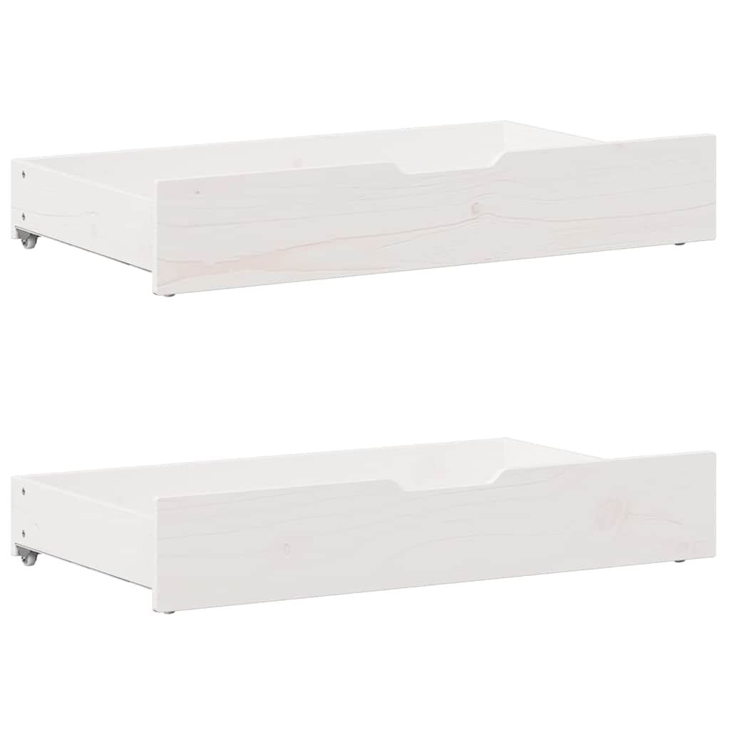 Bed Frame | White | Solid pinewood | 200x200 cm | Bed Frame | Rectangular