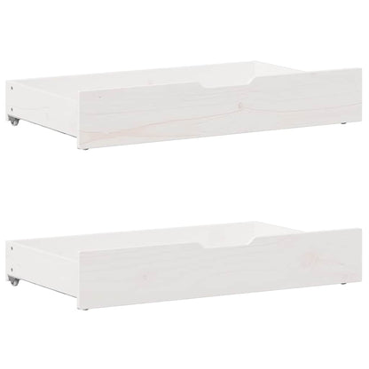 Bed Frame | White | Solid pinewood | 200x200 cm | Bed Frame | Rectangular