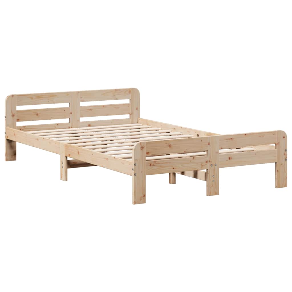 Bed frame without Mattress 120x200 cm Solid Wood Pine