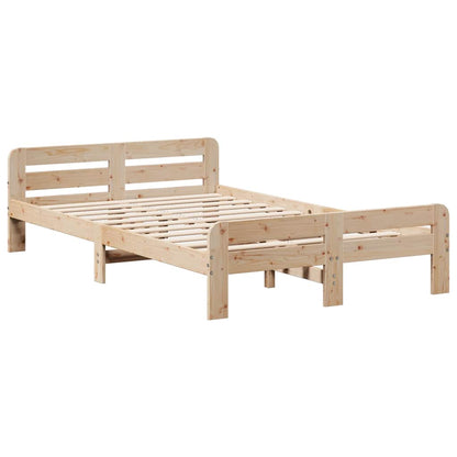 Bed frame without Mattress 120x200 cm Solid Wood Pine