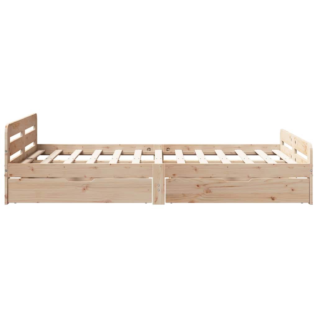 Bed frame without Mattress 120x200 cm Solid Wood Pine