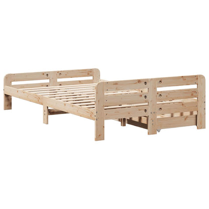 Bed Frame | Natural | Solid pinewood | Small Double | Bed Frame