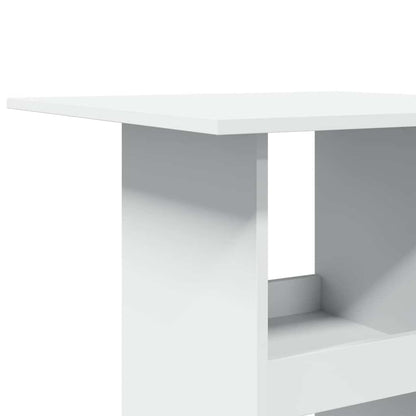 Bar Table with Storage White 60x60x102 cm Engineered Wood