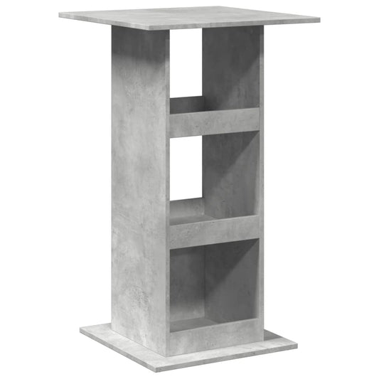 Bar Table with Storage Concrete Grey 60x60x102 cm