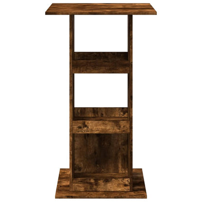 Bar Table with Storage Smoked Oak 60x60x102 cm Engineered Wood