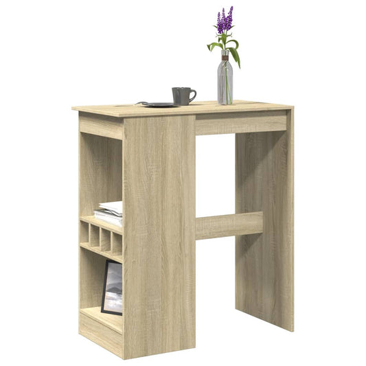 Bar Table with Racks Sonoma Oak 90x47.5x103.5cm Engineered Wood