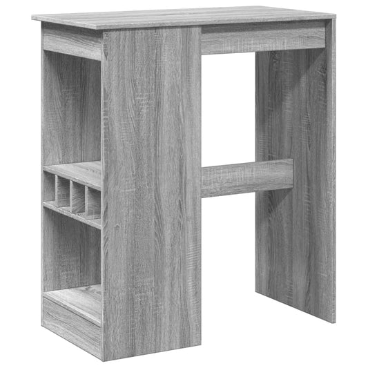 Bar Table with Racks Grey Sonoma 90x47.5x103.5 cm