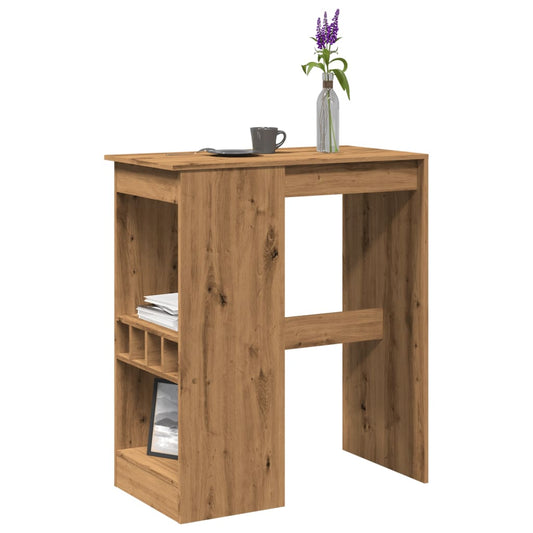 Bar Table with Racks Artisan Oak 90x47.5x103.5 cm