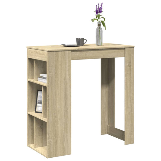 Bar Table with Racks Sonoma Oak 102x50x103,5 cm Engineered Wood