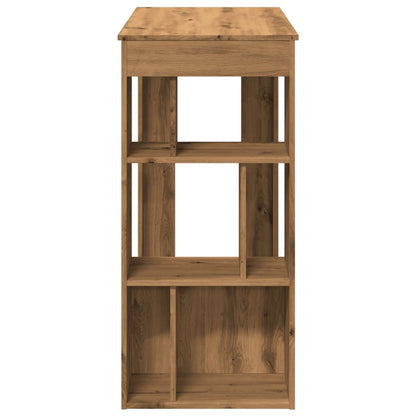 Bar Table with Racks Artisan Oak 102x50x103.5 cm Engineered Wood