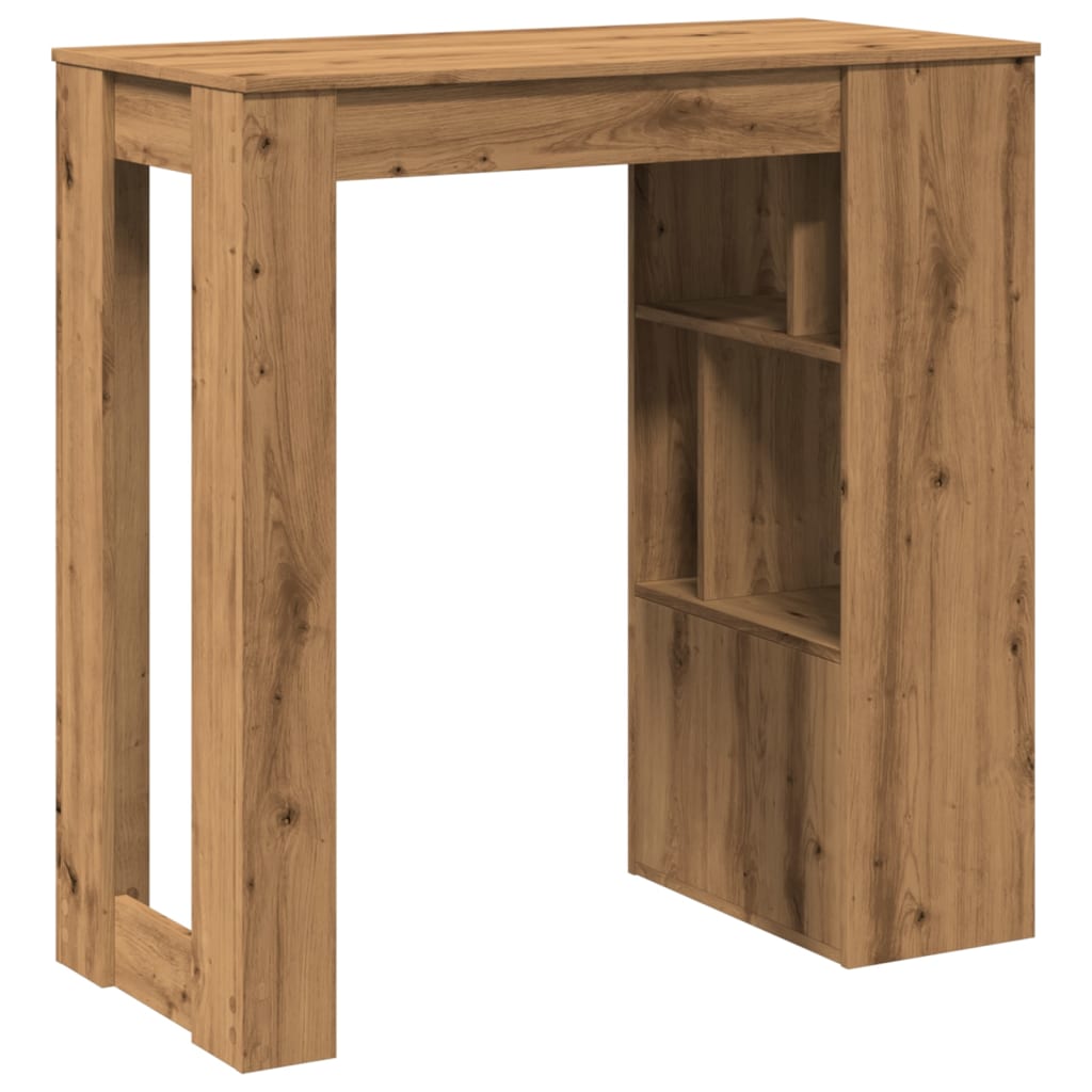 Bar Table with Racks Artisan Oak 102x50x103.5 cm Engineered Wood