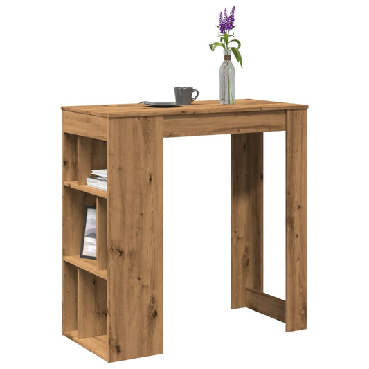 Bar Table with Racks Artisan Oak 102x50x103.5cm Engineered Wood