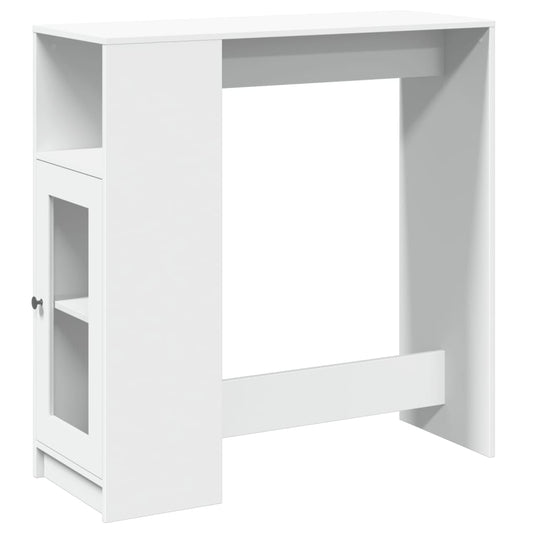 Bar Table with Racks White 101x40x103,5 cm Engineered Wood