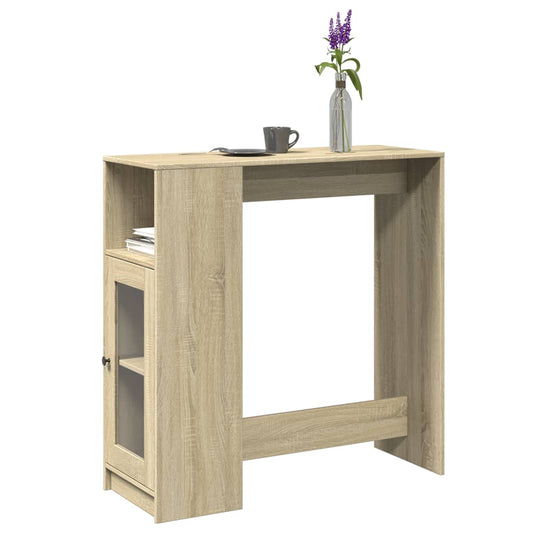 Bar Table with Racks Sonoma Oak 101x40x103,5 cm Engineered Wood