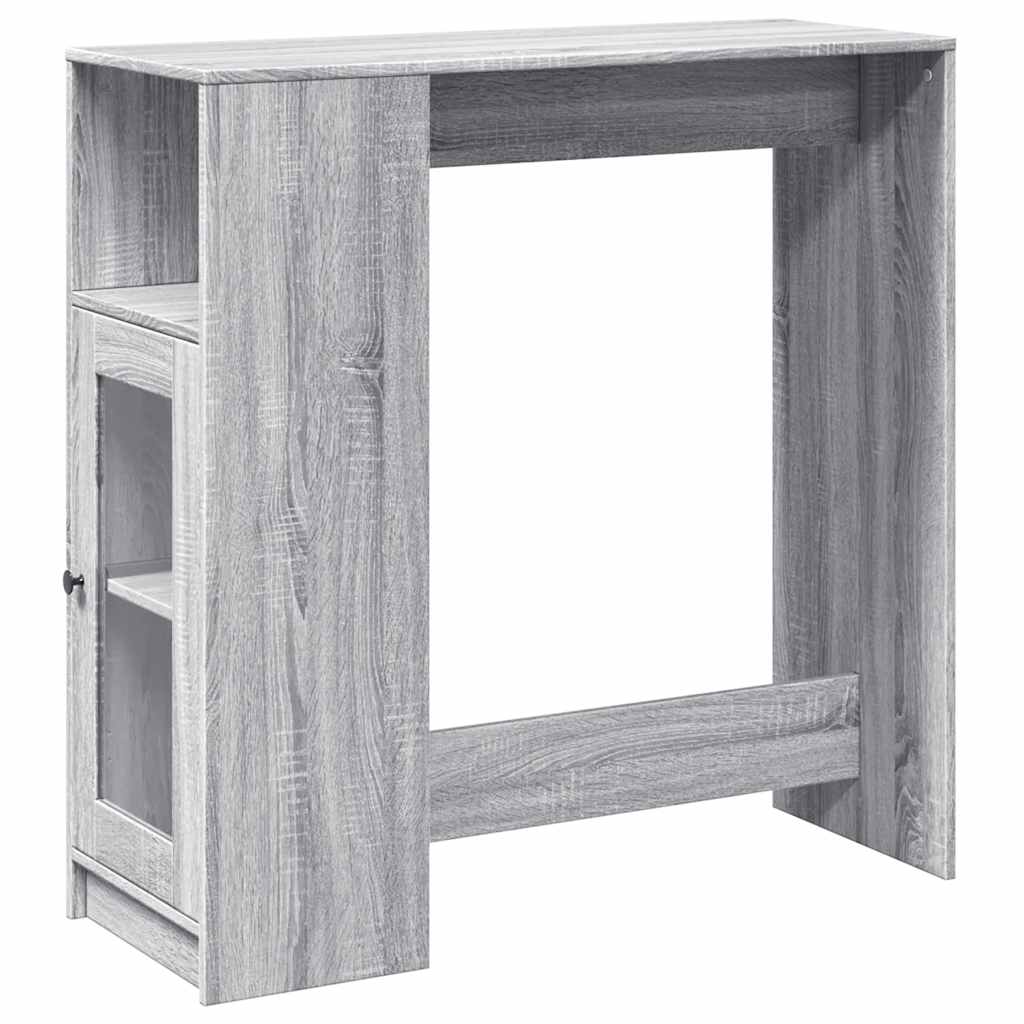 Bar Table with Racks Grey Sonoma 101x40x103.5 cm Engineered Wood