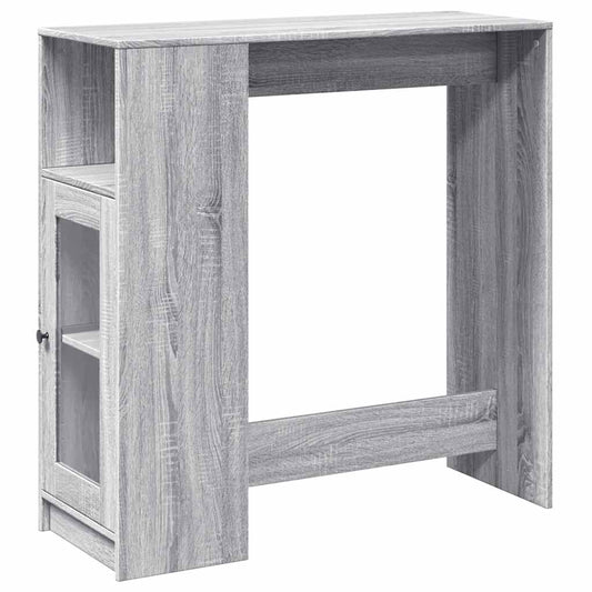 Bar Table with Racks Grey Sonoma 101x40x103.5 cm Engineered Wood