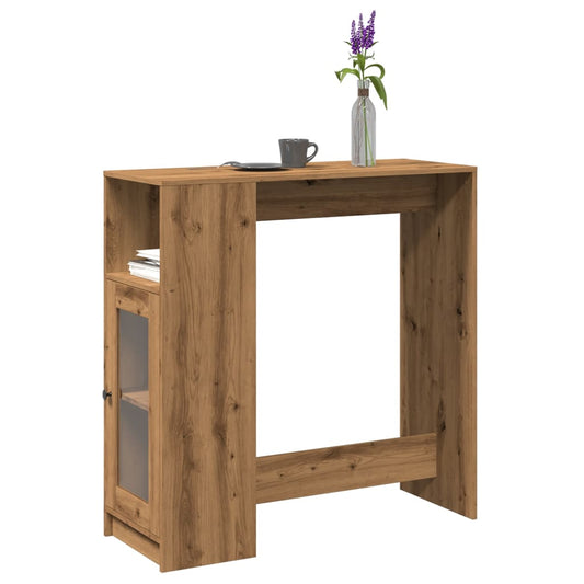 Bar Table with Racks Artisan Oak 101x40x103.5cm Engineered Wood
