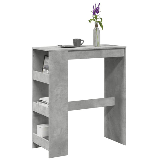 Bar Table | Concrete Grey | Engineered Wood | 90 cm x 40 cm x 103.5 cm