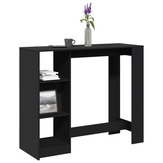 Bar Table | Black | Engineered wood | 124x46x103.5 cm | Bar Table