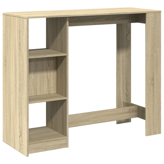 Bar Table with Shelf Sonoma Oak 124x46x103,5 cm Engineered Wood