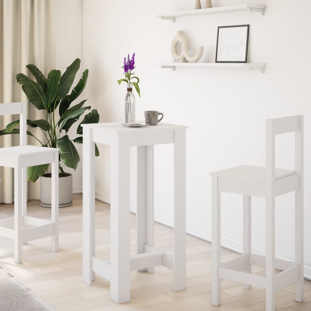 Bar Table White 51x50x103,5 cm Engineered Wood