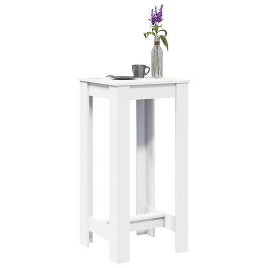 Bar Table White 51x50x103,5 cm Engineered Wood