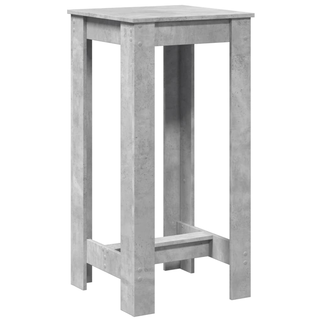 Bar Table Concrete Grey 51x50x103,5 cm Engineered Wood