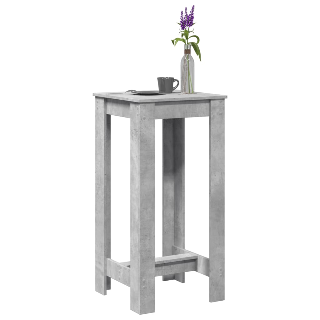 Bar Table Concrete Grey 51x50x103,5 cm Engineered Wood