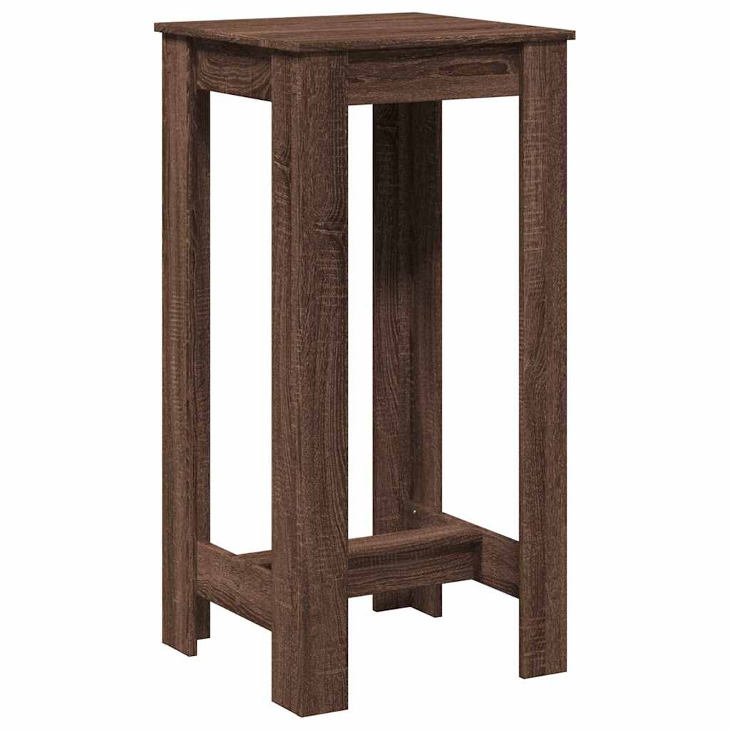 Bar Table Brown Oak 51x50x103,5 cm Engineered Wood