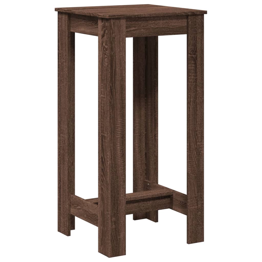 Bar Table Brown Oak 51x50x103,5 cm Engineered Wood
