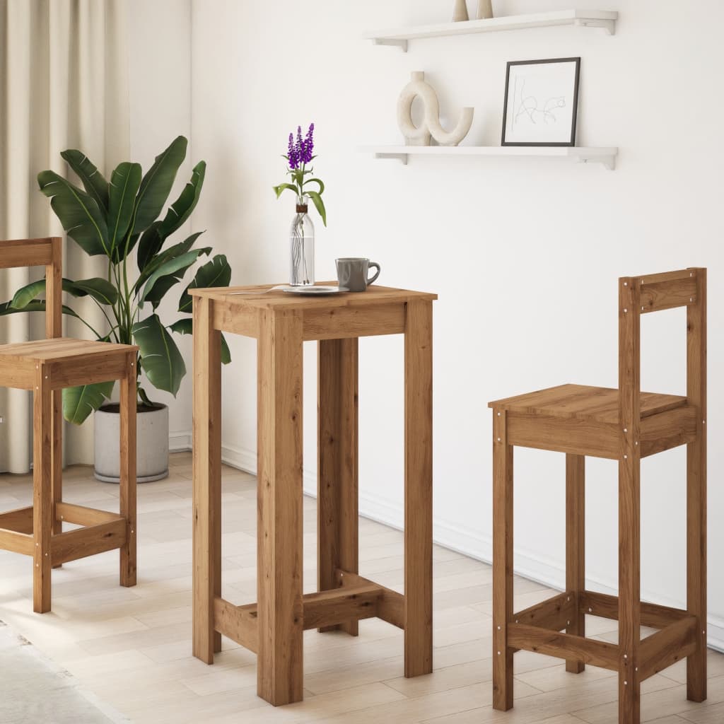 Bar Table Artisan Oak 51x50x103,5 cm Engineered Wood