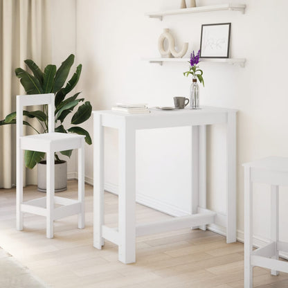 Bar Table White 102x50x103,5 cm Engineered Wood