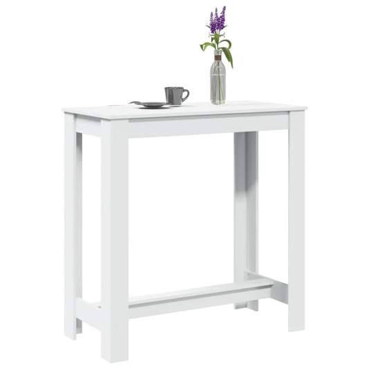 Bar Table White 102x50x103,5 cm Engineered Wood