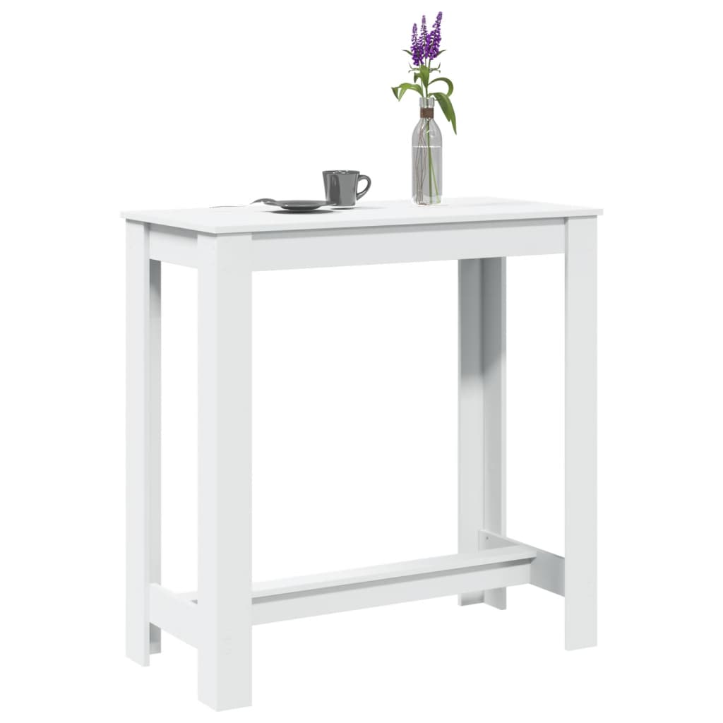 Bar Table White 102x50x103,5 cm Engineered Wood