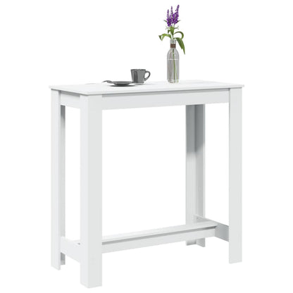 Bar Table White 102x50x103,5 cm Engineered Wood