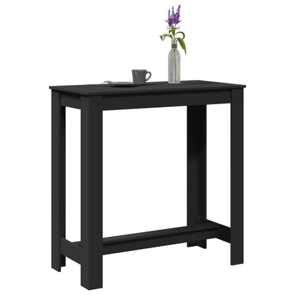 Bar Table Black 102x50x103,5 cm Engineered Wood