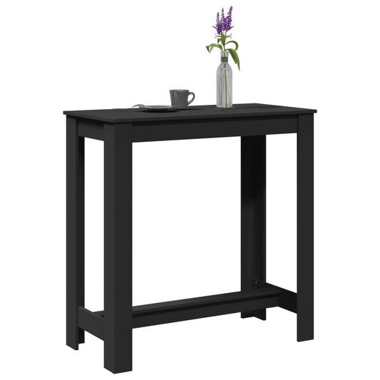 Bar Table Black 102x50x103,5 cm Engineered Wood