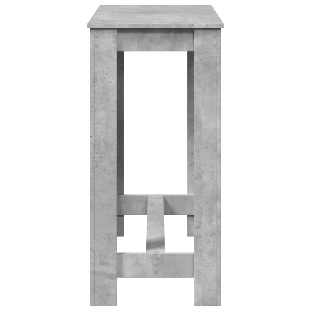 Bar Table Concrete Grey 102x50x103,5 cm Engineered Wood