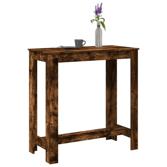 Bar Table Smoked Oak 102x50x103,5 cm Engineered Wood