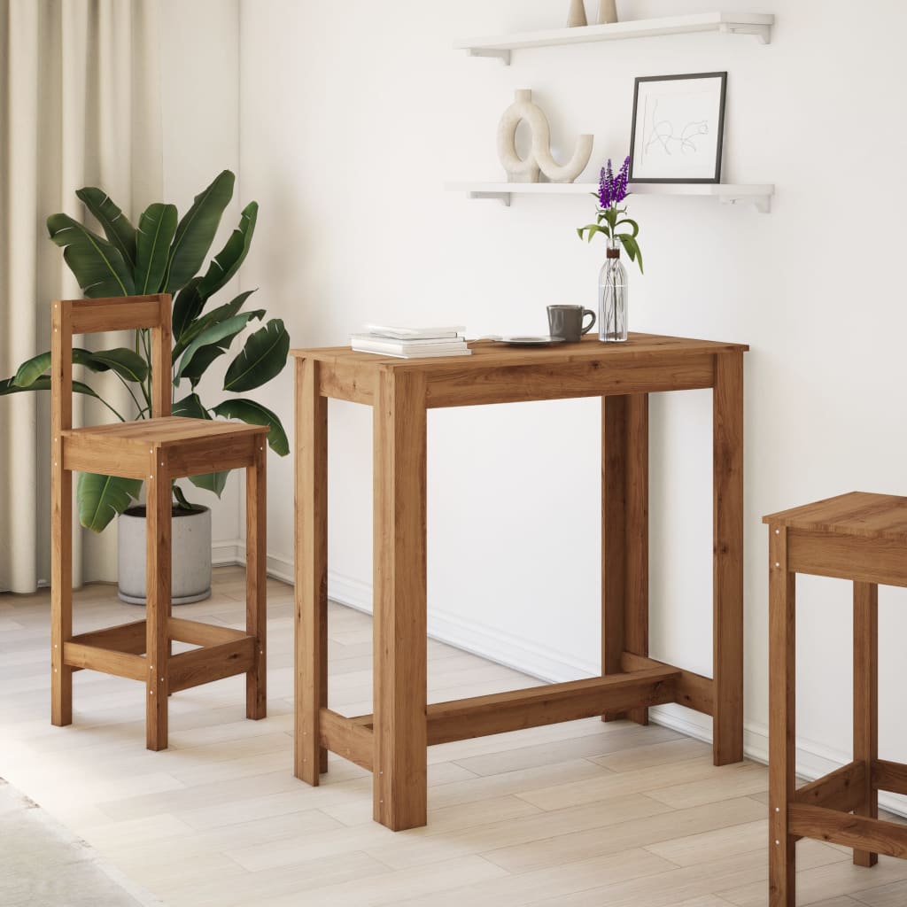 Bar Table Artisan Oak 102x50x103,5 cm Engineered Wood
