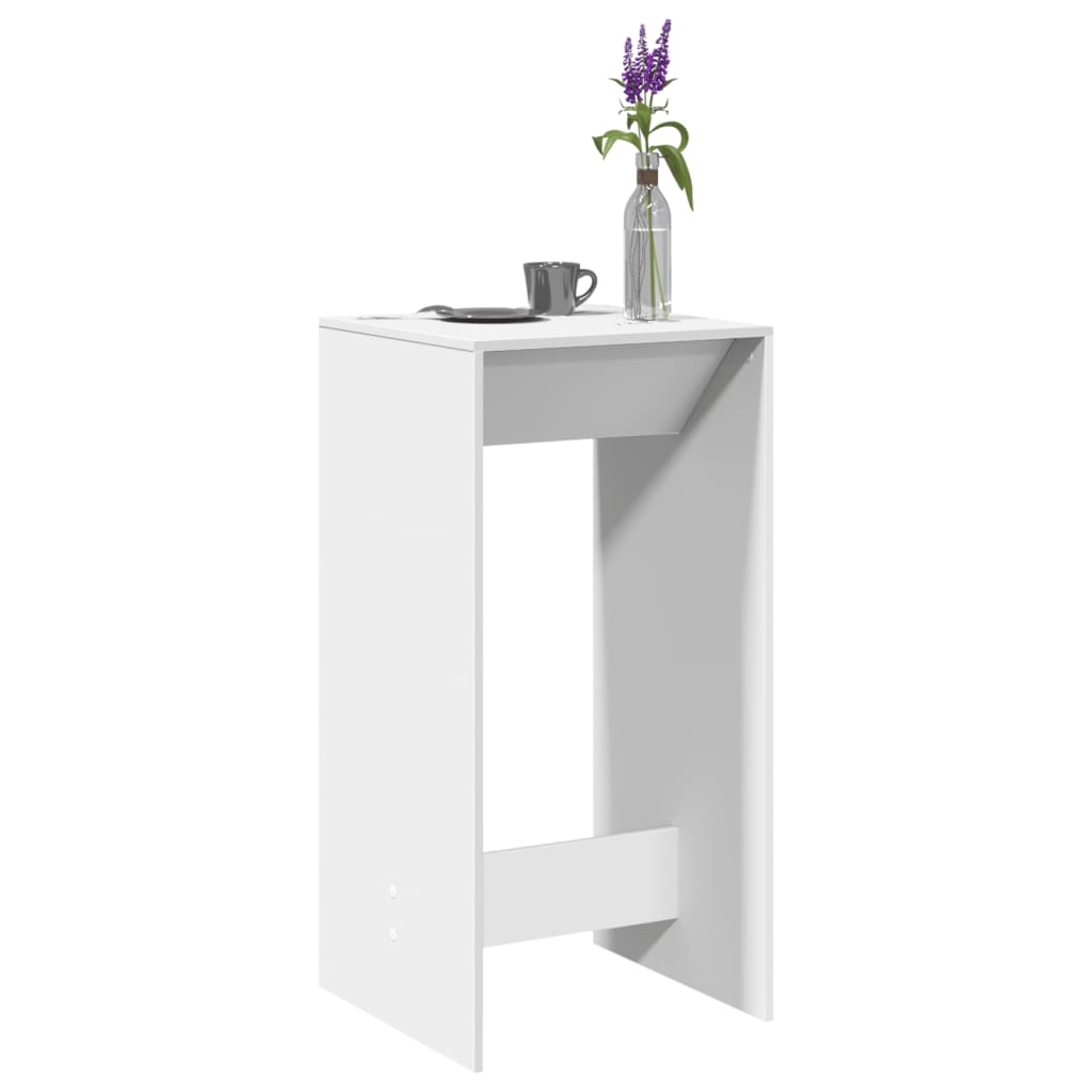 Bar Table White 51x50x103,5 cm Engineered Wood