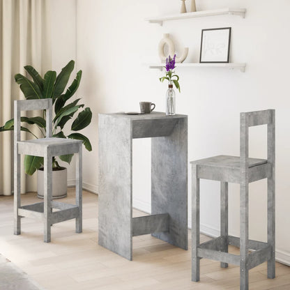 Bar Table Concrete Grey 51x50x103,5 cm Engineered Wood