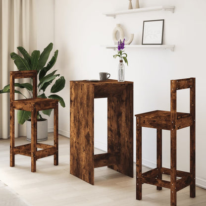 Bar Table Smoked Oak 51x50x103,5 cm Engineered Wood