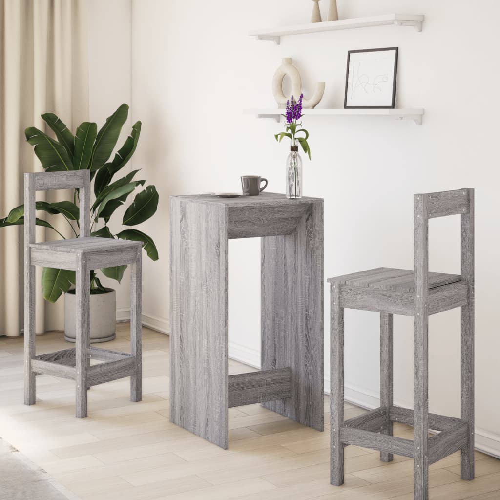 Bar Table Grey Sonoma 51x50x103,5 cm Engineered Wood