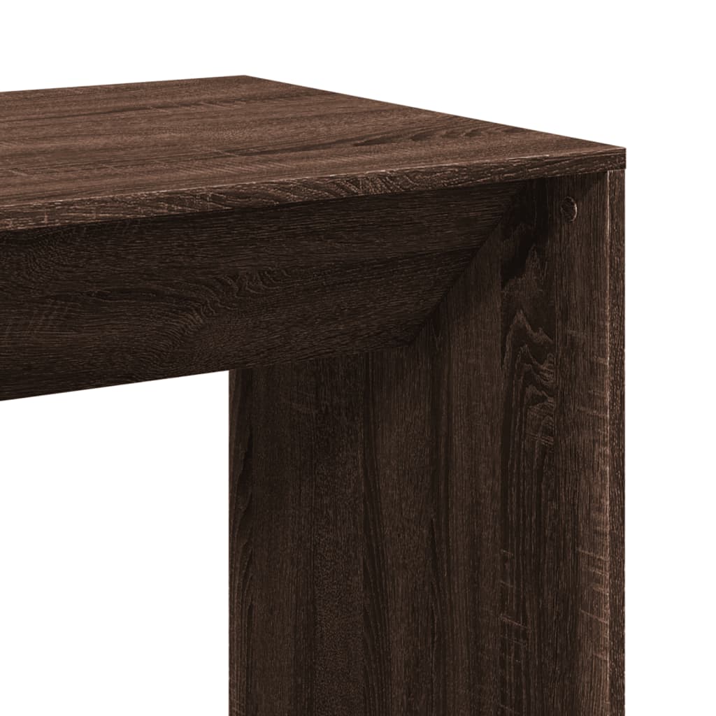 Bar Table Brown Oak 51x50x103,5 cm Engineered Wood