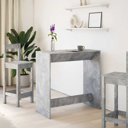 Bar Table Concrete Grey 102x50x103,5 cm Engineered Wood