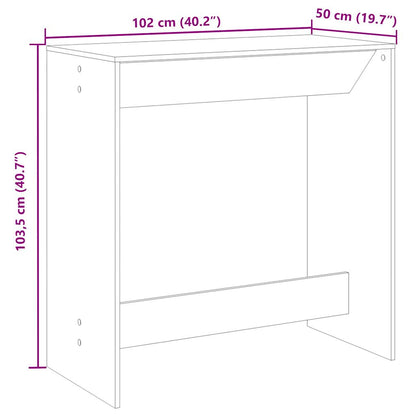 Bar Table Smoked Oak 102x50x103,5 cm Engineered Wood